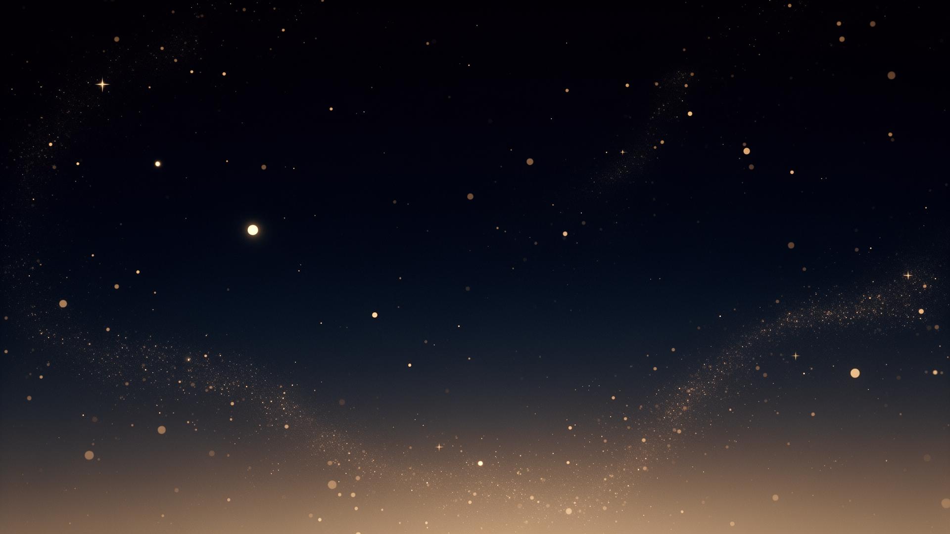 Night sky over a calm horizon