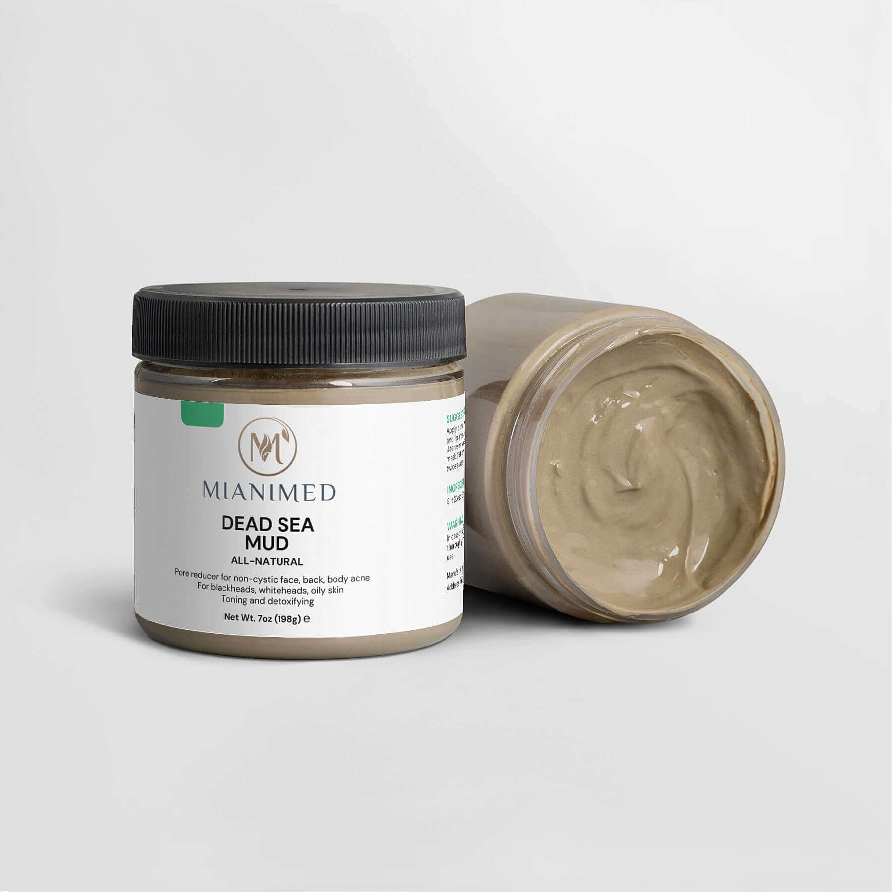 MIANIMED Premium Dead Sea Mud All-Natural Skincare for Face and Body Acne