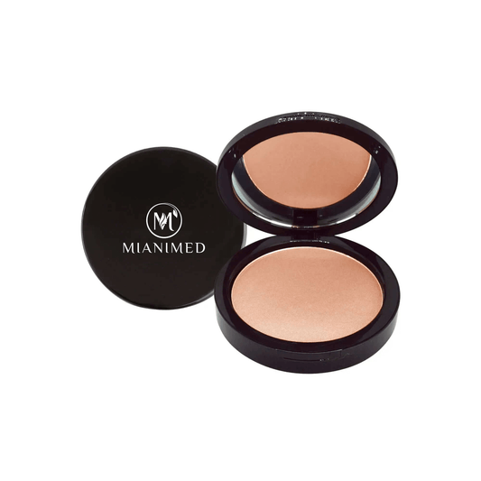 MIANIMED Premium Skincare Face Powder in a Black Compact Case