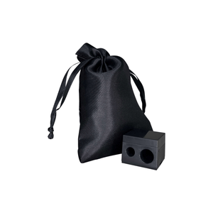 MIANIMED premium skincare accessory in black drawstring pouch with dual-hole sharpener.