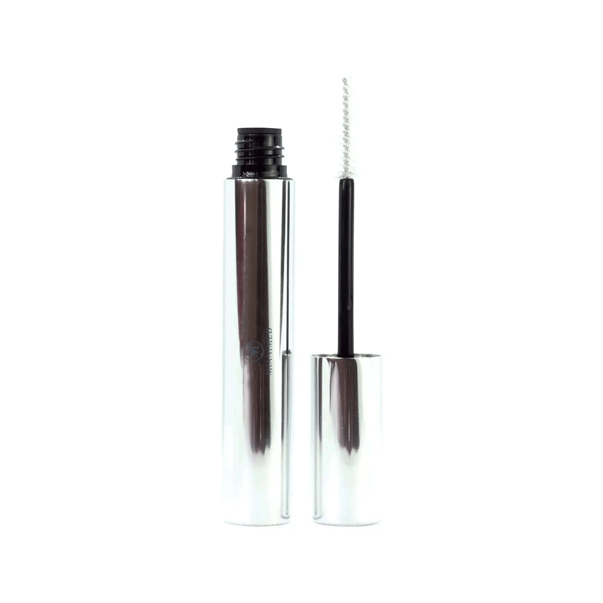 MIANIMED premium skincare serum in sleek silver bottle with applicator brush.