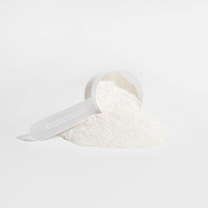 Premium MIANIMED skincare product in powder form with a scoop on a white background