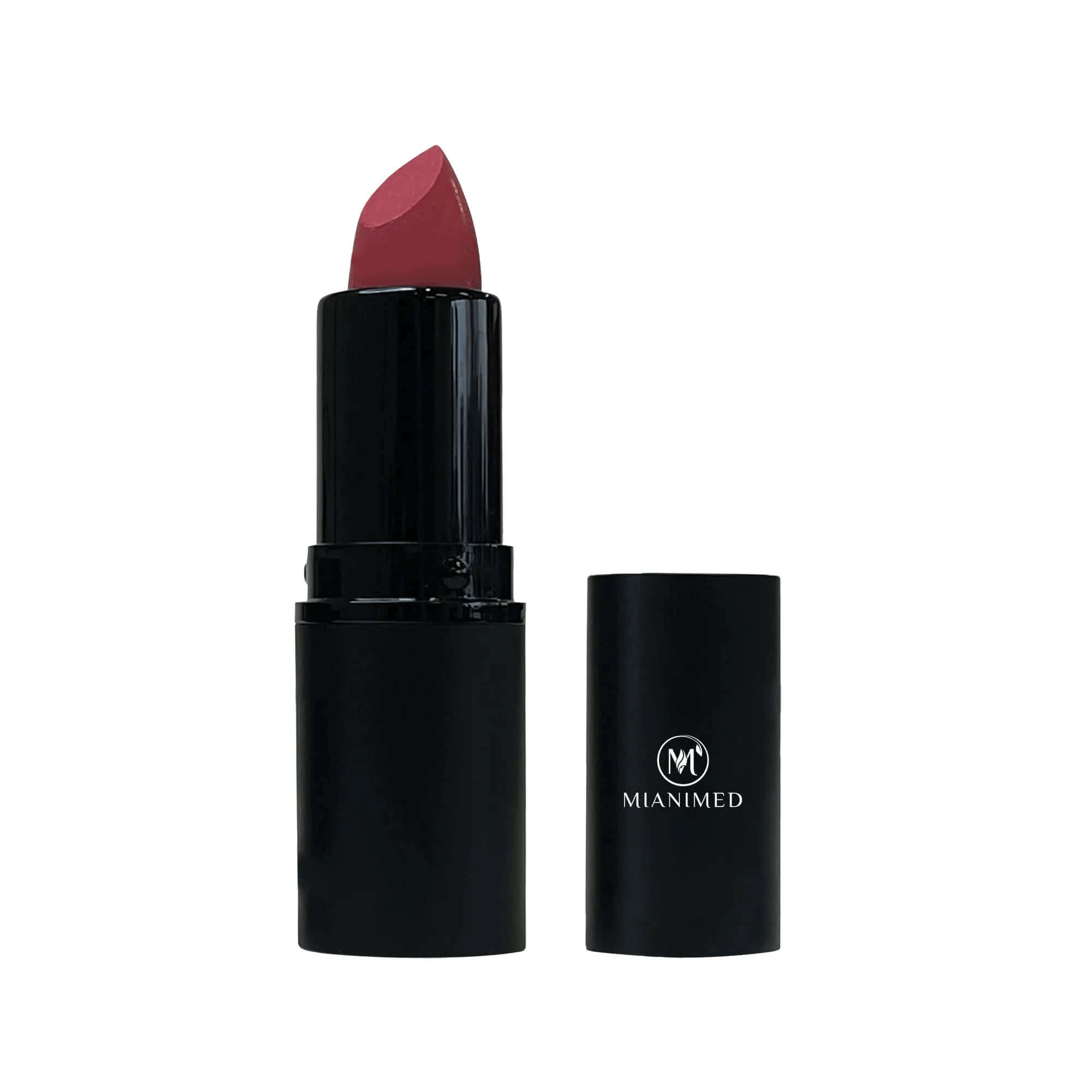 MIANIMED premium skincare lipstick in sleek black tube with pink shade