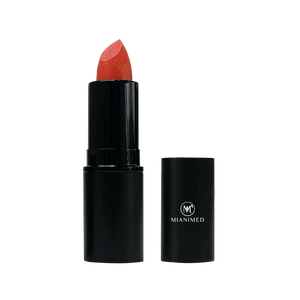 MIANIMED premium skincare lipstick in elegant black packaging with orange shade