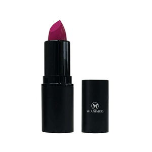 MIANIMED premium purple lipstick in a black case, showcasing a sleek and elegant design for superior skincare and beauty.