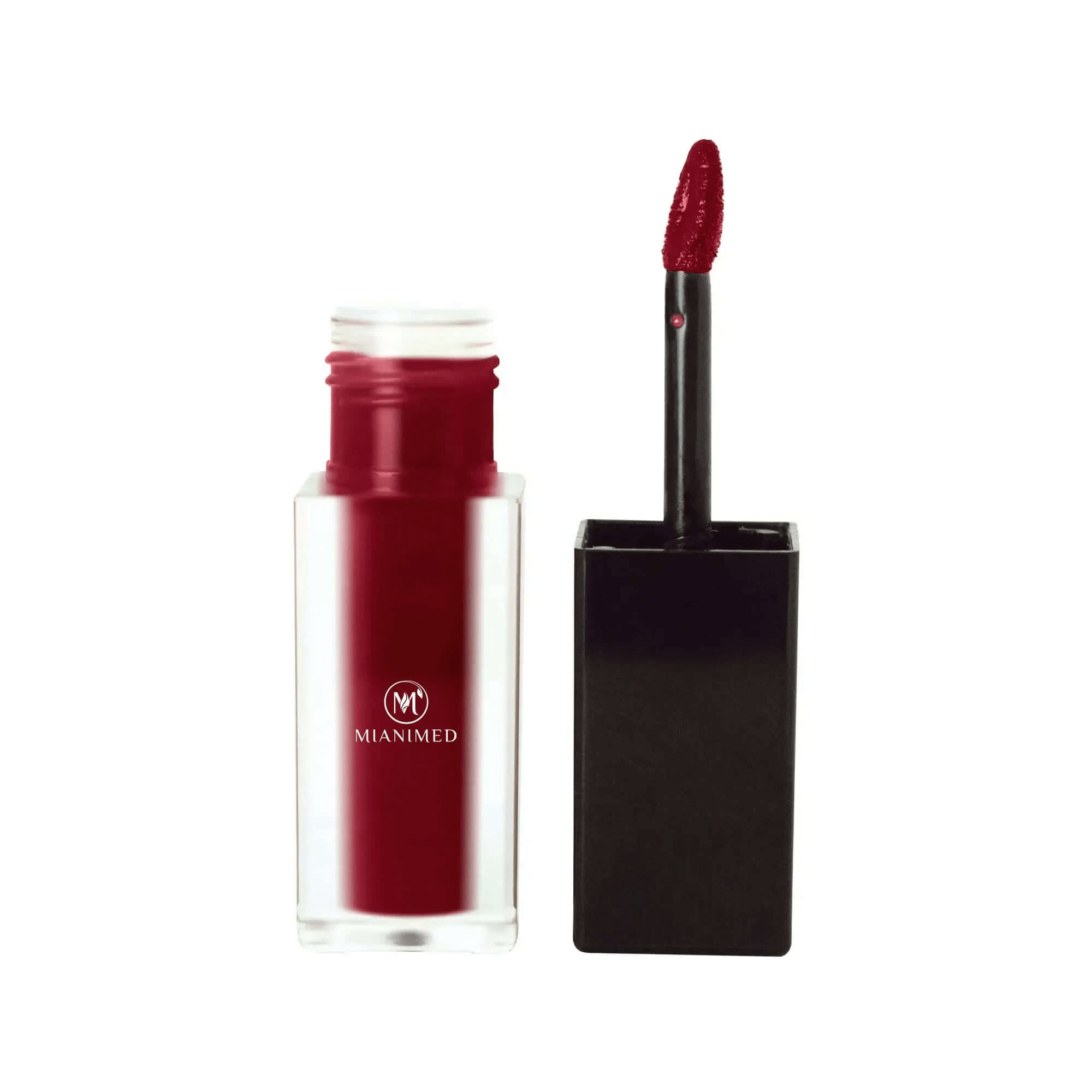 MIANIMED premium skincare red lip gloss with applicator.