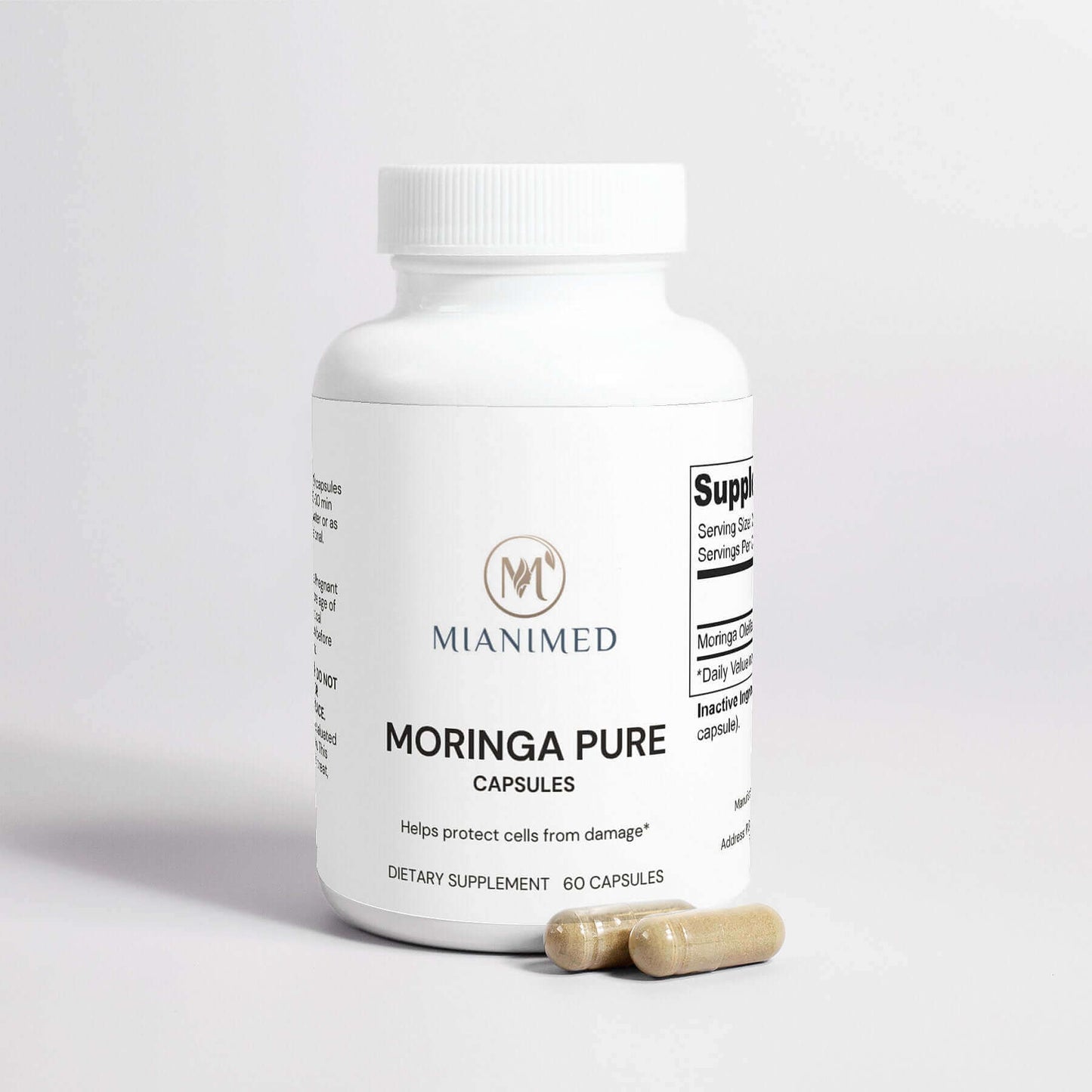 MIANIMED Premium Skincare Moringa Pure Capsules Dietary Supplement 60 Capsules