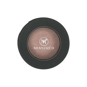 MIANIMED premium skincare product in round black container with brown cream inside