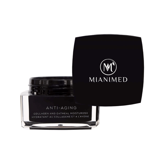 MIANIMED Premium Skincare Collagen and Oatmeal Anti-Aging Moisturizer in Black Jar