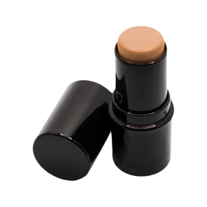 MIANIMED Premium skincare foundation stick in black packaging, open to show light beige product