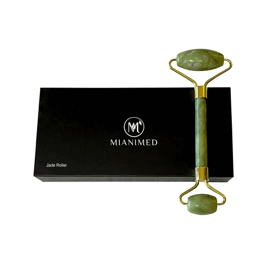 MIANIMED premium jade roller for skincare with elegant box packaging