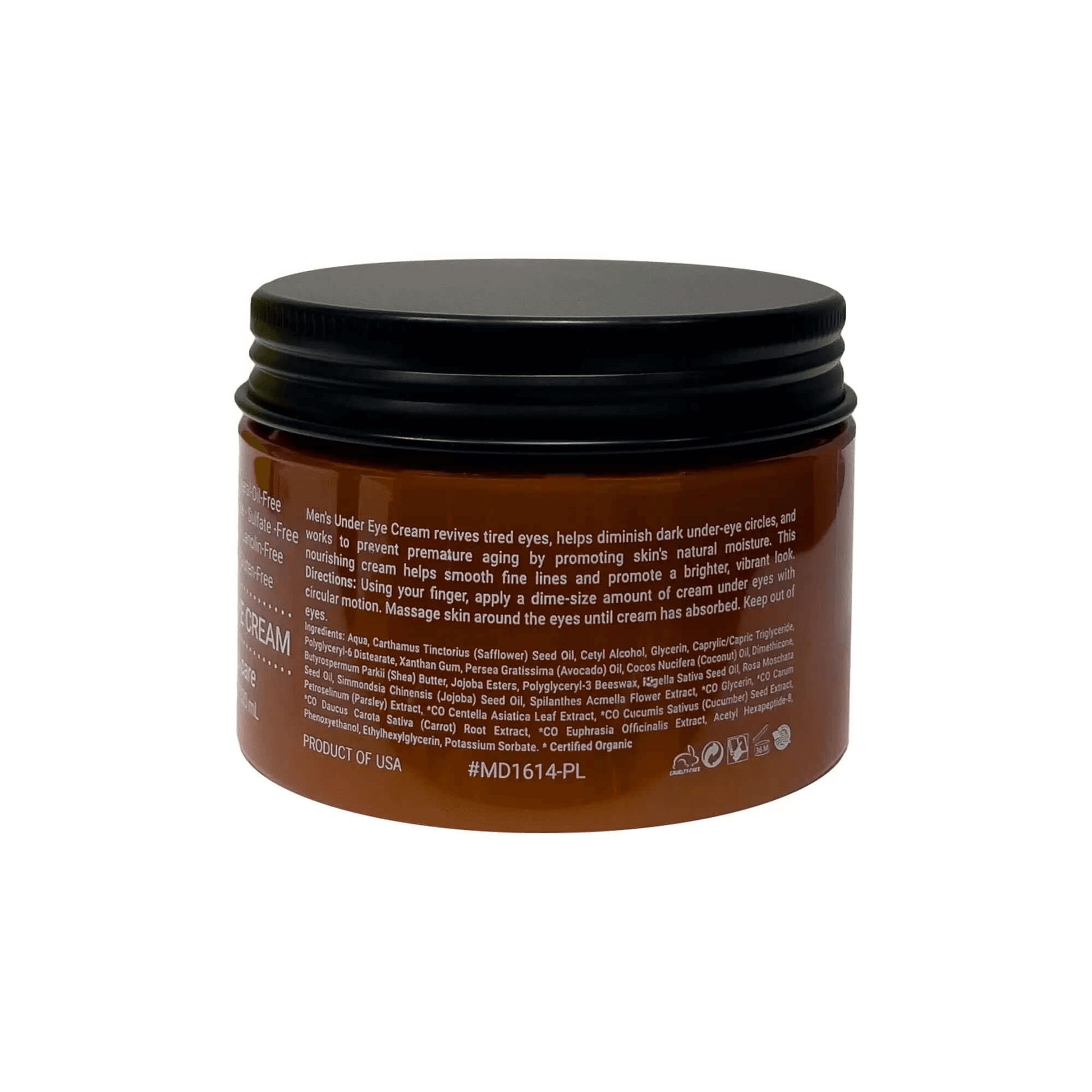 MIANIMED premium skincare cream jar for under-eye treatment, diminishing dark circles and promoting skin hydration.