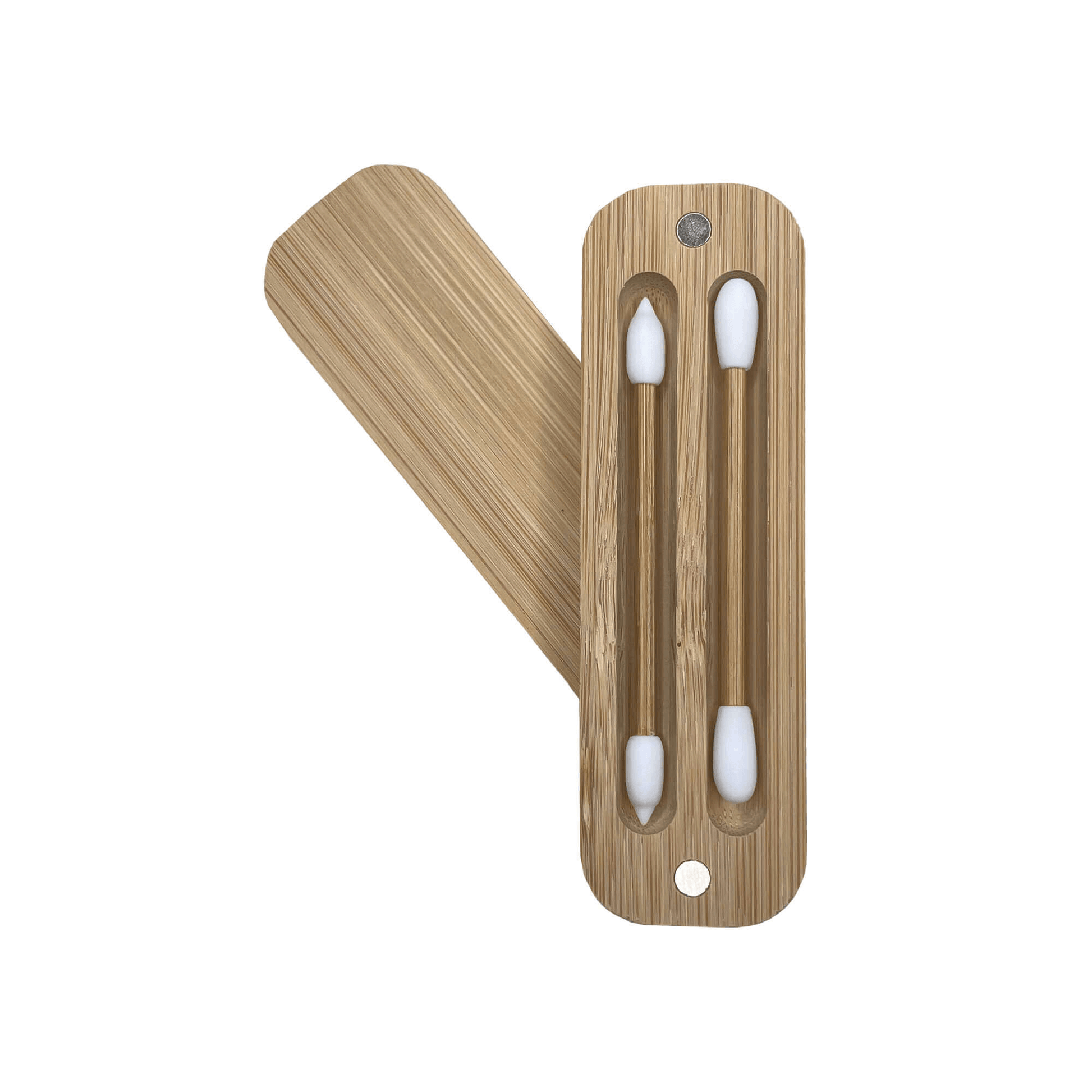 MIANIMED premium bamboo skincare tool with reusable cotton swabs.